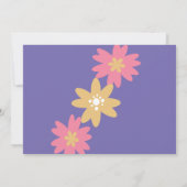 Spring Floral Wreator Paars Baby shower Invitation Kaart (Achterkant)