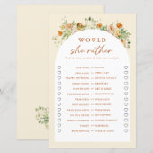 Spring Floral zou ze liever Vrijgezellenfeest spel (Voorkant / Achterkant)