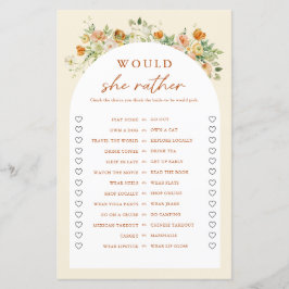 Spring Floral zou ze liever Vrijgezellenfeest spel