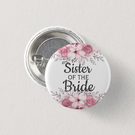 Spring Floral zuster van de bruine Button (Voorkant /achterkant)