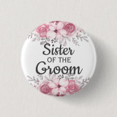 Spring Floral zuster van de groom Button (Voorkant)