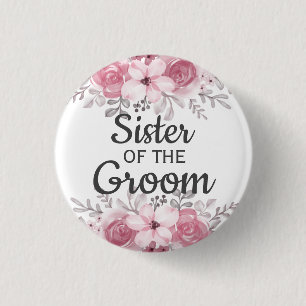 Spring Floral zuster van de groom Button