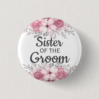 Spring Floral zuster van de groom Button