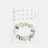 Spring Florals Baby Milestone Blanket Fleece Deken (Voorkant)