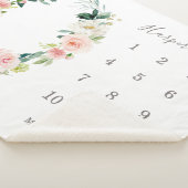 Spring Florals Baby Milestone Sherpa Deken (3/4)