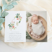Spring Florals Baptism Fotouitnodiging Kaart