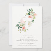 Spring Florals Baptism Invitation Kaart (Voorkant)