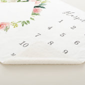 Spring Florals Diamond Baby Milestone Sherpa Deken (3/4)