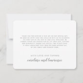 Spring Florals | Flat Wedding Bedankpas Kaart (Achterkant)