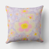 Spring Florals Lila Roze Geel Kussen (Achterkant)