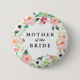 Spring Florals moeder van het bruidshuwelijk Ronde Button 5,7 Cm