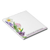 Spring Florals Naam White Notitieblok (Schuin)