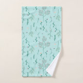 Spring Florals op Bord Blauw Bad Handdoek (Handdoek)