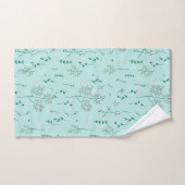 Spring Florals op Bord Blauw Bad Handdoek (Handdoek)