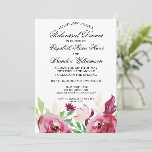 Spring Florals | Repetitie diner Kaart (Staand voorkant)