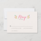 Spring Florals Wedding RSVP Kaart (Voorkant)