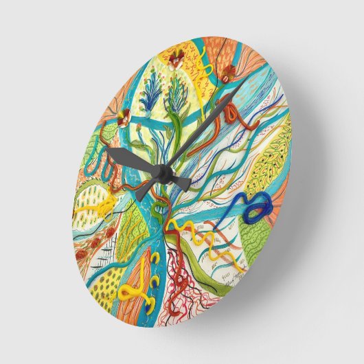 Spring Flow Kleurrijke wandklok (Hoek)