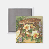 "Spring Flower Basket"  Magneet (Voorkant / Achterkant)