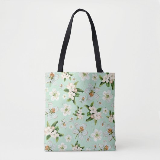 Spring Flower Blosems Pattern Tote Bag (Voorkant)