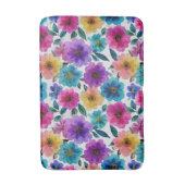 Spring Flower Blossoms Waterverf Bloemenpatroon Badmat (Voorkant Verticaal)