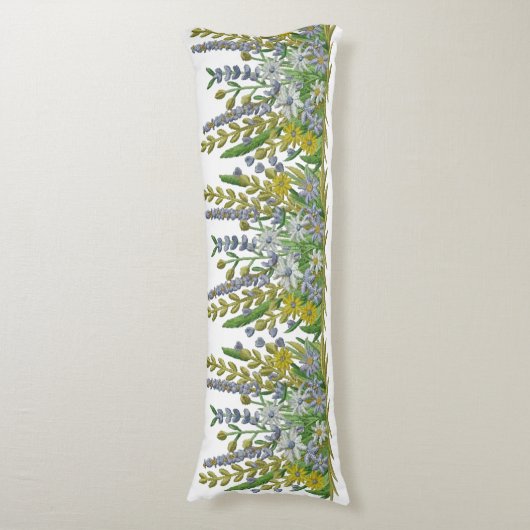 Spring Flower Body kussen Hoesjes geborduurd (Voorkant Verticaal)