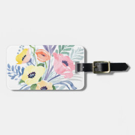 Spring Flower Bouquet | Aangepast tekst Bagagelabe Bagagelabel