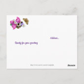 Spring Flower Bouquet bedankt vriend Briefkaart (Achterkant)