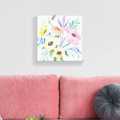 Spring Flower Bouquet | bloemen Waterverf Canvas Afdruk (Insitu (Woonkamer))