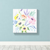 Spring Flower Bouquet | bloemen Waterverf Canvas Afdruk (Insitu (Houten vloer))