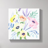 Spring Flower Bouquet | bloemen Waterverf Canvas Afdruk (Voorkant)