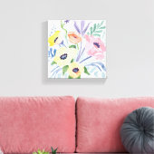Spring Flower Bouquet |  bloemen Waterverf Canvas Afdruk (Insitu (Woonkamer))