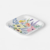 Spring Flower Bouquet | bloemen Waterverf Papieren Bordje (Gebogen)