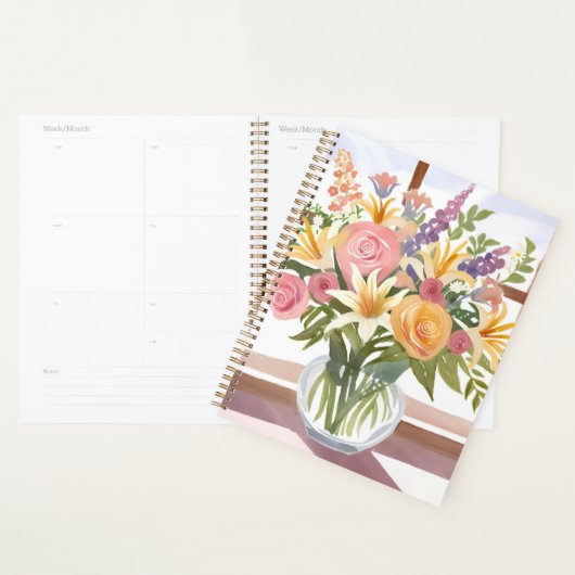 Spring Flower Bouquet |  bloemen Waterverf Planner (Display)