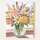 Spring Flower Bouquet |  bloemen Waterverf Planner (Achterkant)