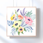 Spring Flower Bouquet |  bloemen Waterverf Poster