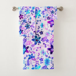 Spring Flower Bouquet - Edelweiss Flower Geometric Bad Handdoek