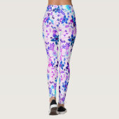Spring Flower Bouquet - Edelweiss Flower Geometric Leggings (Achterkant)