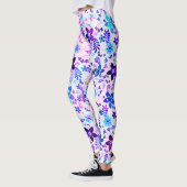 Spring Flower Bouquet - Edelweiss Flower Geometric Leggings (Links)