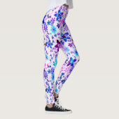 Spring Flower Bouquet - Edelweiss Flower Geometric Leggings (Rechts)
