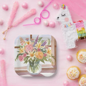 Spring Flower Bouquet |  Kaart Papieren Bordje (Feest)