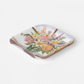 Spring Flower Bouquet |  Kaart Papieren Bordje (Gebogen)