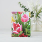 Spring Flower Bouquet Tulips, Floral, Natuur Briefkaart (Staand voorkant)