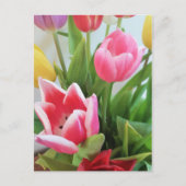 Spring Flower Bouquet Tulips, Floral, Natuur Briefkaart (Voorkant)