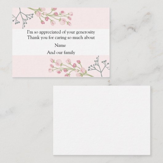 Spring Flower Branch Corolla Dank u kaarten Notitiekaartje (Voorkant / Achterkant)