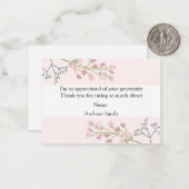 Spring Flower Branch Corolla Dank u kaarten Notitiekaartje (Voorkant / Achterkant in situ)