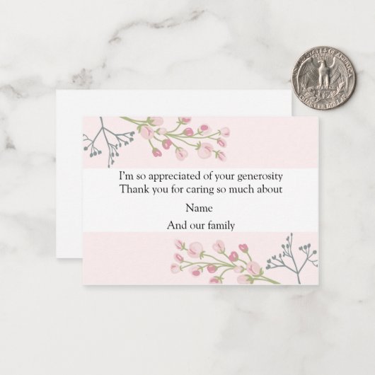 Spring Flower Branch Corolla Dank u kaarten Notitiekaartje (Voorkant / Achterkant in situ)