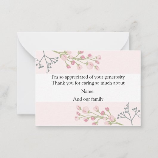 Spring Flower Branch Corolla Dank u kaarten Notitiekaartje (Voorkant)