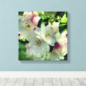 Spring Flower Crabapple Blossom 2 close Up Canvas Afdruk (Insitu (Houten vloer))