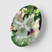 Spring Flower Crabapple Blossoms 2 Personalized Ronde Klok (Hoek)