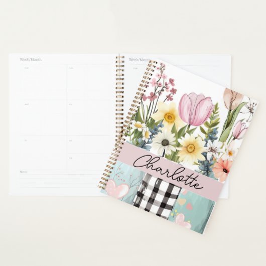 Spring Flower Design met naam Planner (Display)